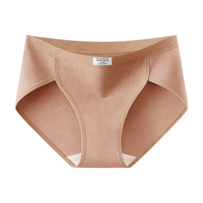 Autumn Mid-Waist Cotton High-Cut Panties for Girls