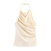 Jnleaog Autumn New Women Clothes Western Style French Style Design Pleated Design Stretch Top 5039351