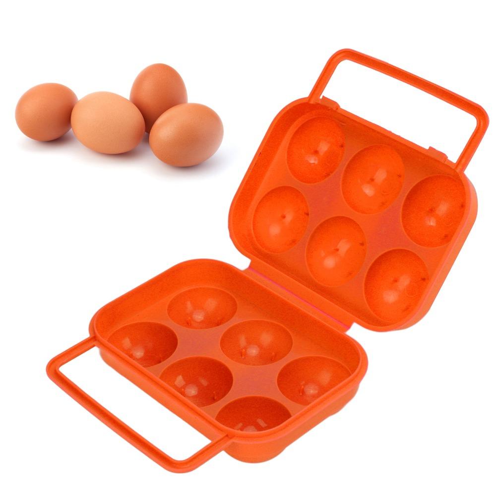3 Pcs Sturdy Shockproof Egg Storage Carrier 6 Grid Egg Container Egg Organizer Box  Outdoor Camping
