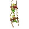 Frog on A Swing Ornament Compact Resin with Hemp Rope Hanging Decor Relaxing Garden Table Decorations for Indoor Outdoor