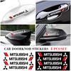 cyfmlu1 cydjfg1 Car Door Handle Scratch Protection Sticker Door Handle Sticker Logo Style For Mitsubishi Space Star Lancer Outlander ASX Pajero