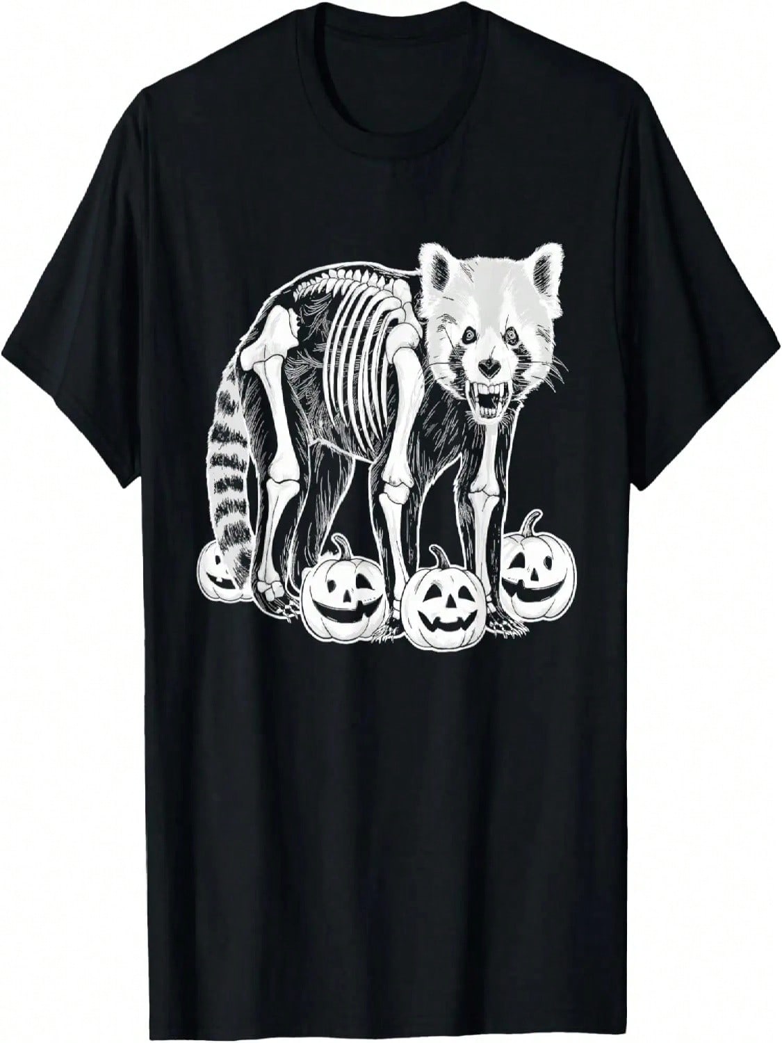 Red Panda Skeleton Birthday Halloween unisex Wounisex Kids T-Shirt S разноцветный