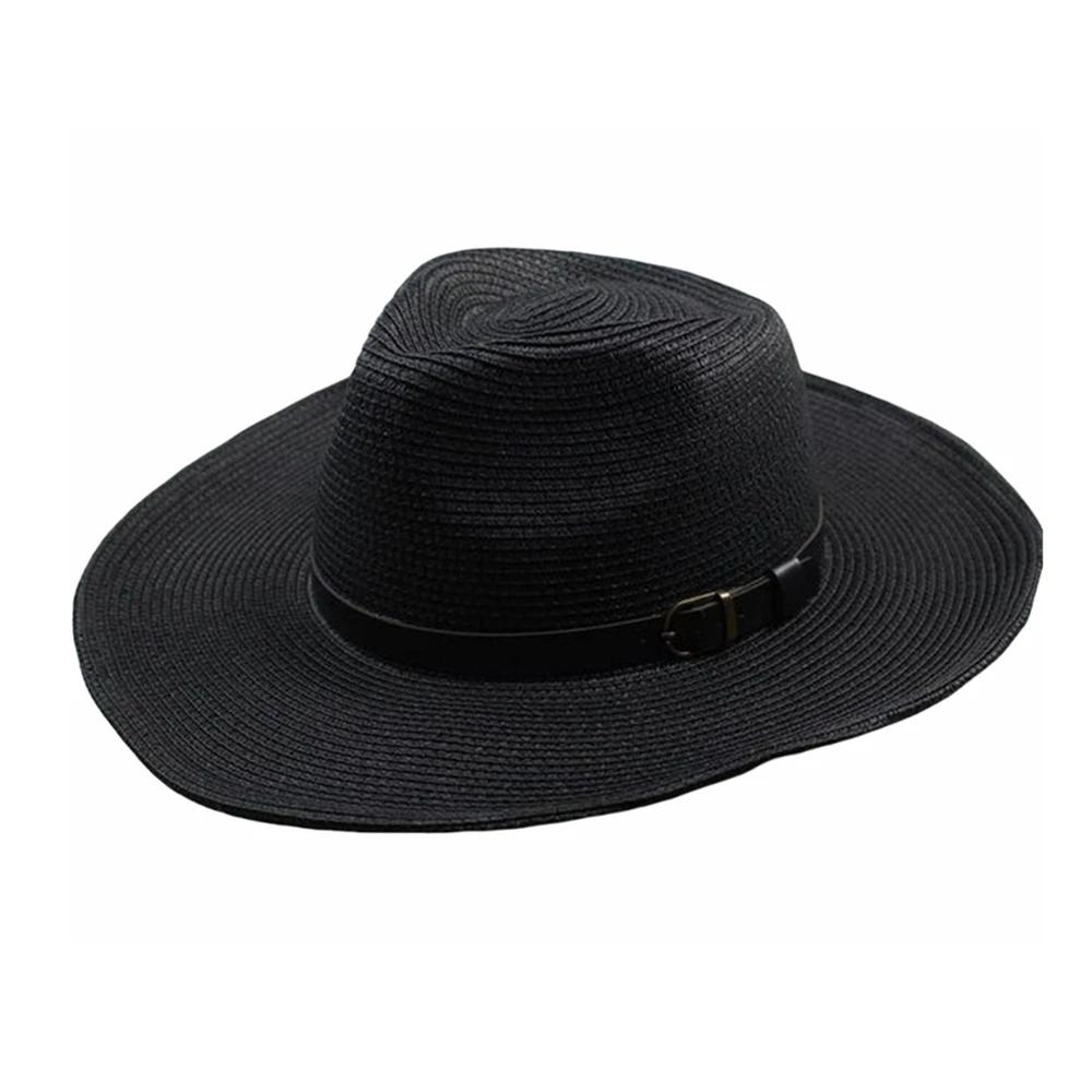 

Men Big xxxxl62cm Collapsible Sun Hats Casual women Beach Panama Straw Hat Fashion Jazz Top Cap Mexican Style Western Cowboy Hat XXXXL 62CM чорний