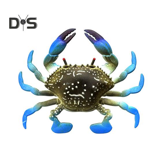 2Pcs 8CM/10G Soft Crab Lure Floating Bionic Crab Bait Colorful TPR Artificial Bait Saltwater Freshwater Fishing Accessories