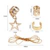36pcs Hair Braid Tubes Star Decor Hair Ring Cuff Clips Braided Hair Rope  Hair Jewelry