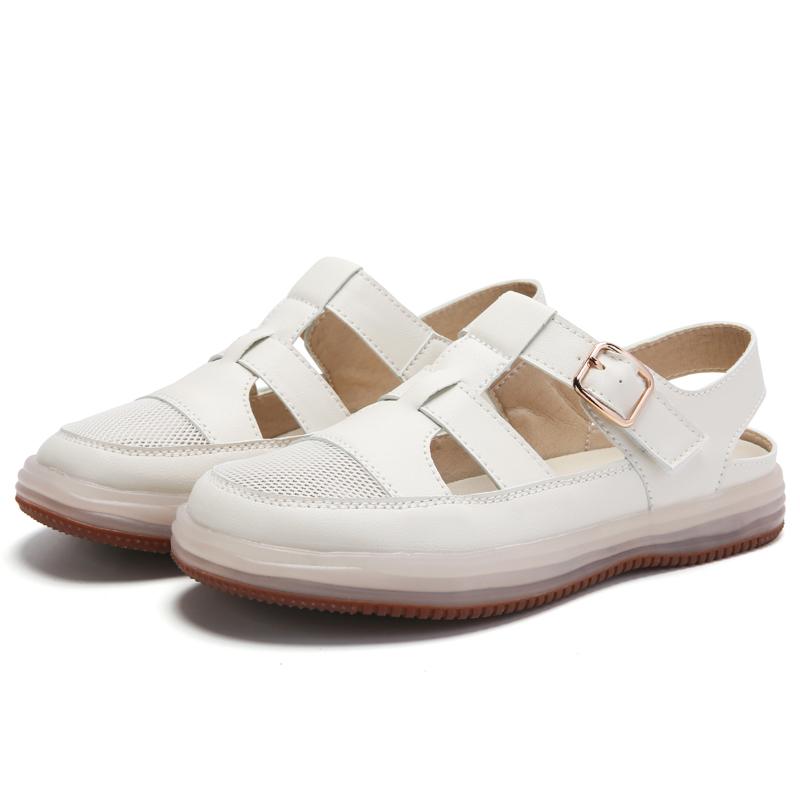 Sommer Damen Römersandalen Strandschuhe Lässige Zehenbedeckte Wandersandalen für Mädchen Übergröße