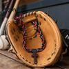 Edelstahl Kreuzung Anhänger Dreifach-Seil Baseball Halskette, Geflochtenes Seil Design Halskette mit Kreuzung Anhänger, Teamgeist Geschenk Sport