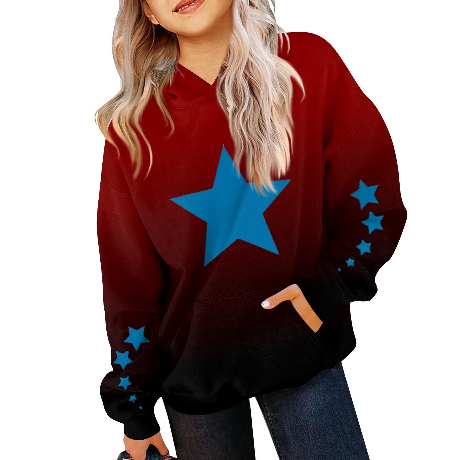 

Детская толстовка с капюшоном и карманом с длинными рукавами и принтом в градиентном цвете для девочек 90 винный