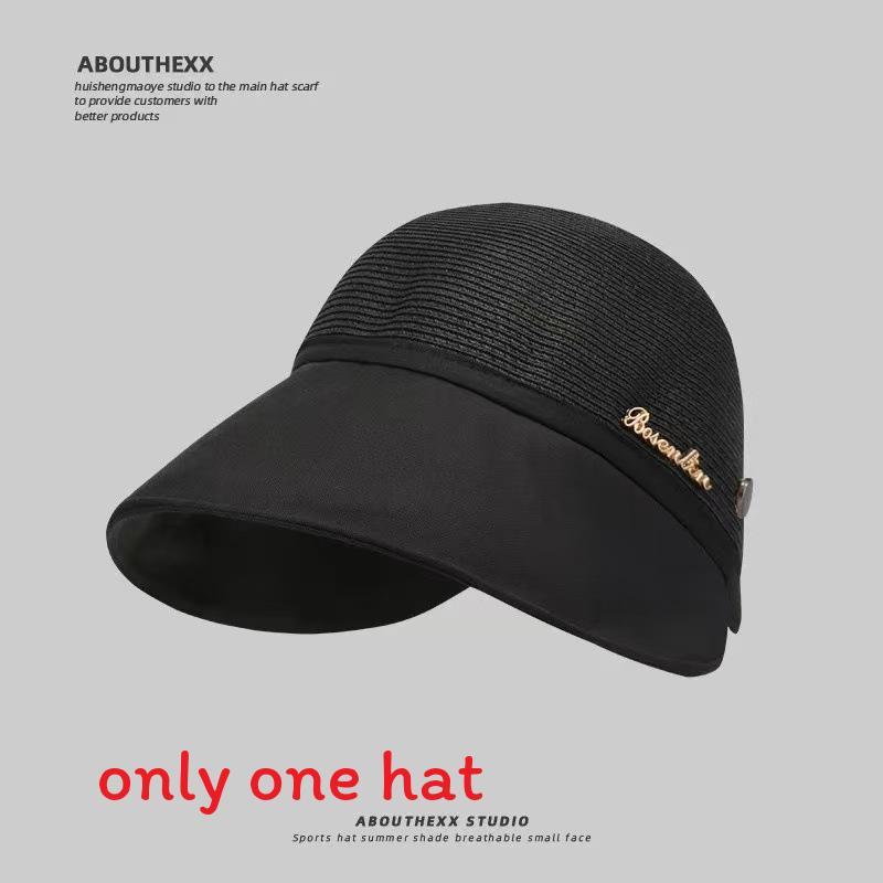 

Sun Protection Hat With Large Brim For Casual Outdoor Summer Travel чорний