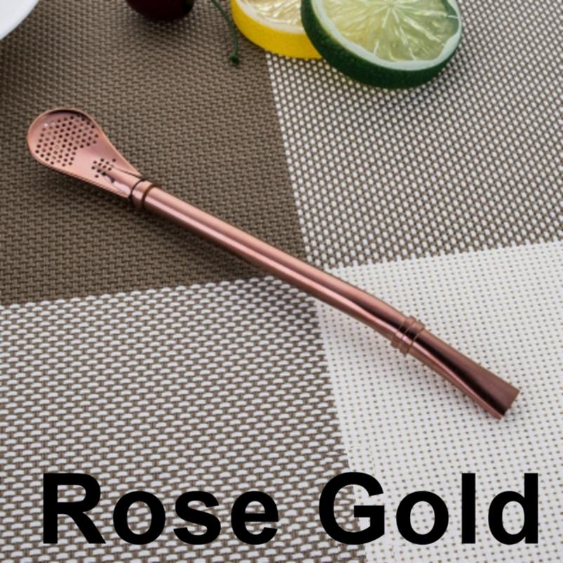 Kitchen Stainless Steel Tea Drinking Mate Straw Gourd Filter Spoon Tea Tools