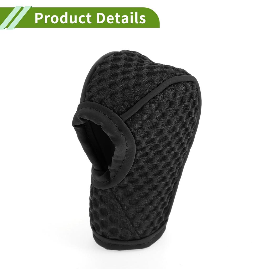 HOPESPANNER Universal Schalthebelknauf Abdeckung Schalthebelgriff Schutz Automobil Stoff 1 Stk Rutschfest Schwarz