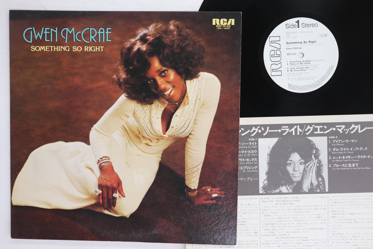 LP Record GWEN MCCRAE Something So Right RVP6162PROMO RCA 1977 Japan SoulFunk Used
