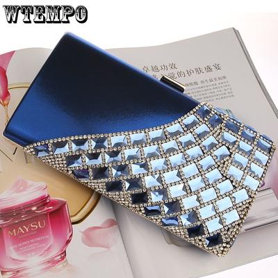 Strass-Dinner-Tasche, Glas-Diamant-Clutch, besetzte Bankett-Tasche, Brautkleid-Tasche, temperamentvolle Schultertasche