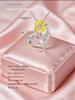 Sunflower Heart-Shaped Zircon Necklace - Women's Spring 2026 Light Luxury Jewelry