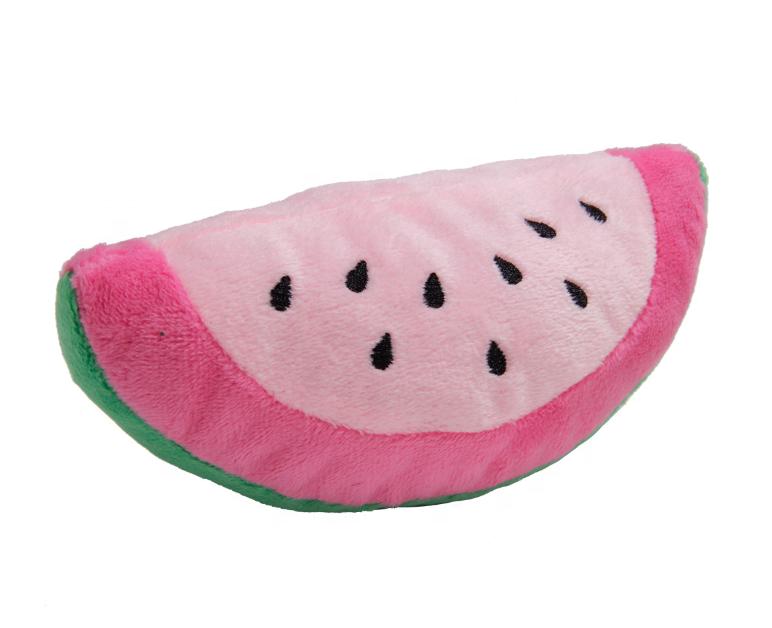 Custom Eco-Friendly Cartoon Dog Chew Toys Mini Various Fruits Pet Plush Squeak Toys for Chewer