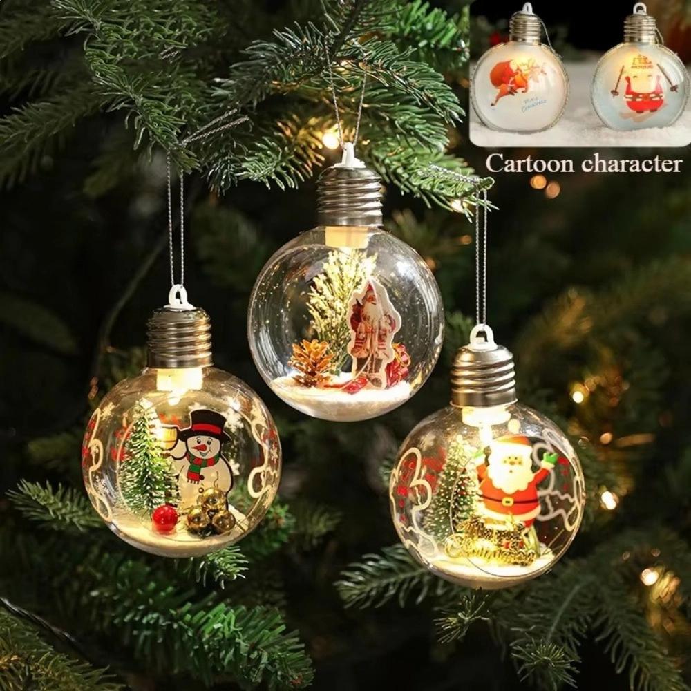 Plastic Material Christmas Ball Light Feature Christmas Tree Pendant  Christmas Decoration