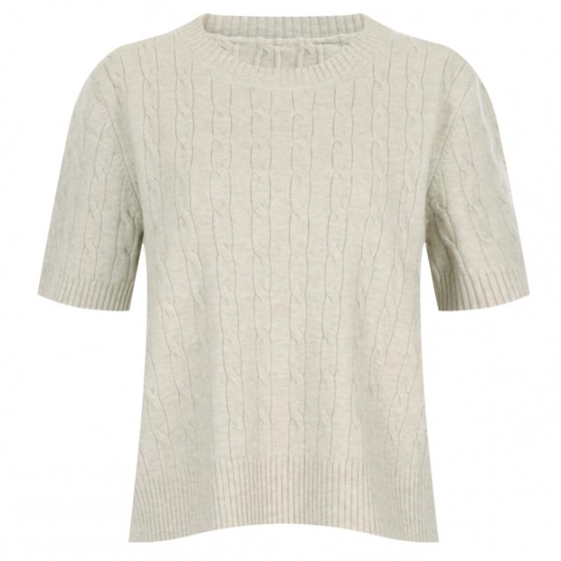 Shop   Women S Mid SeaSon verSatile Short Sleeve Cable Knit Gray Naru Wkn 20350