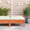 VidaXL Repose-pied de Jardin avec Coussin, Table Basse, Tabouret, Meuble de Terrasse Patio Arrière-cour Extérieur, Bois 838166