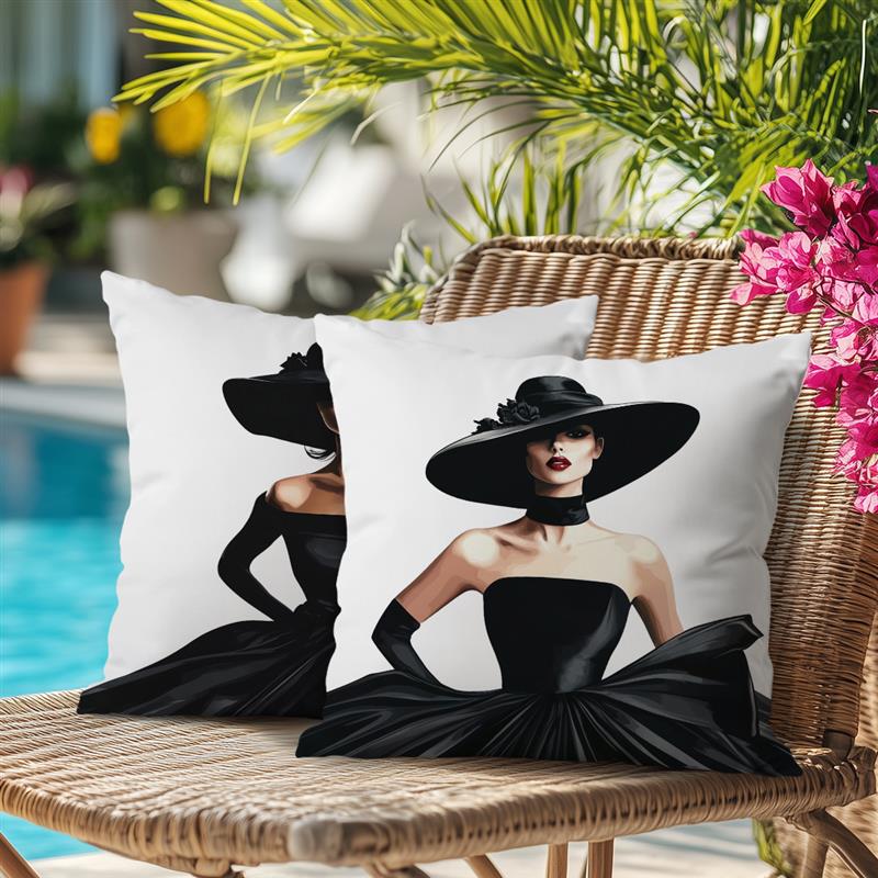 1Pc Fashion Lady Cushion Covers Polyester Apparel Store Pillow Cover For Sofa Chair Bed Car Party Table Decoration