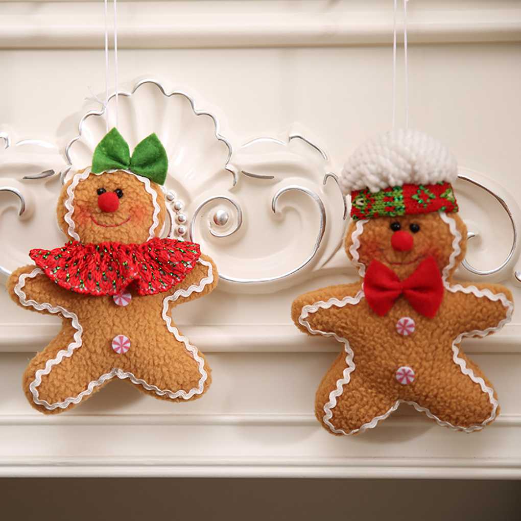Gingerbread Man Merry Christmas Sock Tree Hanging Xmas Hanging Ornament Decor