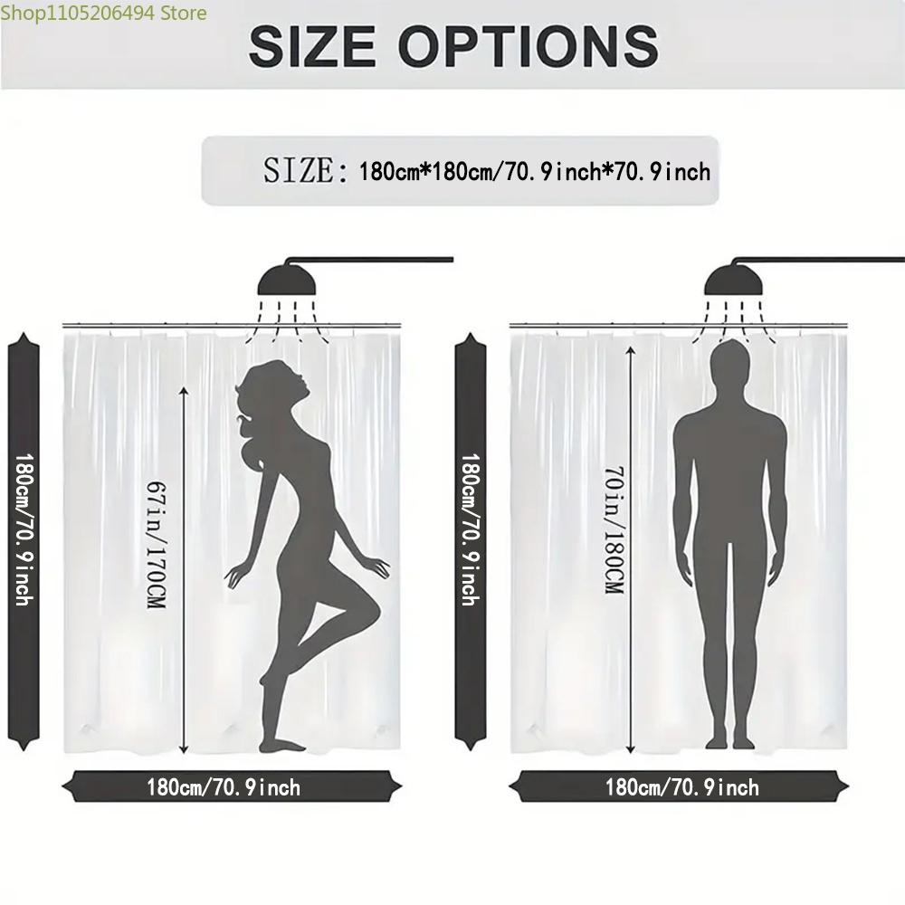 1pc, WB, Movie Anime Theme Shower Curtain with Hooks, 180.09x180.09 cm, Suitable for Bedroom, Camping, Home Decor, Party Gifts