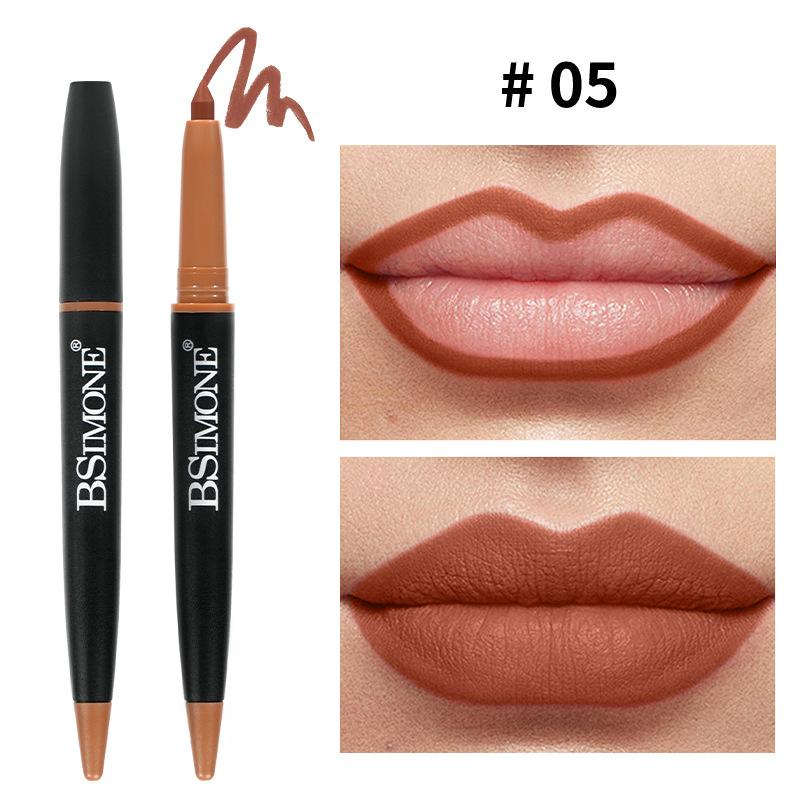 Bsimone Tapered Lip Liner Matte Nude Brown Velvet Lipstick Waterproof Non Sticky Contouring Tint Lip Liner Crayon Lip Makeup 5