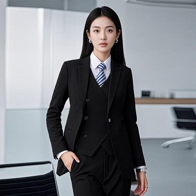 Teluoman Unisex knitterfreies Business-Anzug-Set