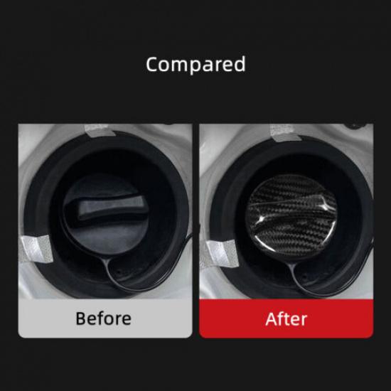 Fuel Gas Tank Filler Cap Cover REAL Carbon Fiber For Chevrolet Camaro 2010-2015