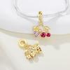 Copper Grape Cherry Fruit Original Pendants Bracelet Charms Jewelry Party Beads Diy Trendy Gifts Accessory