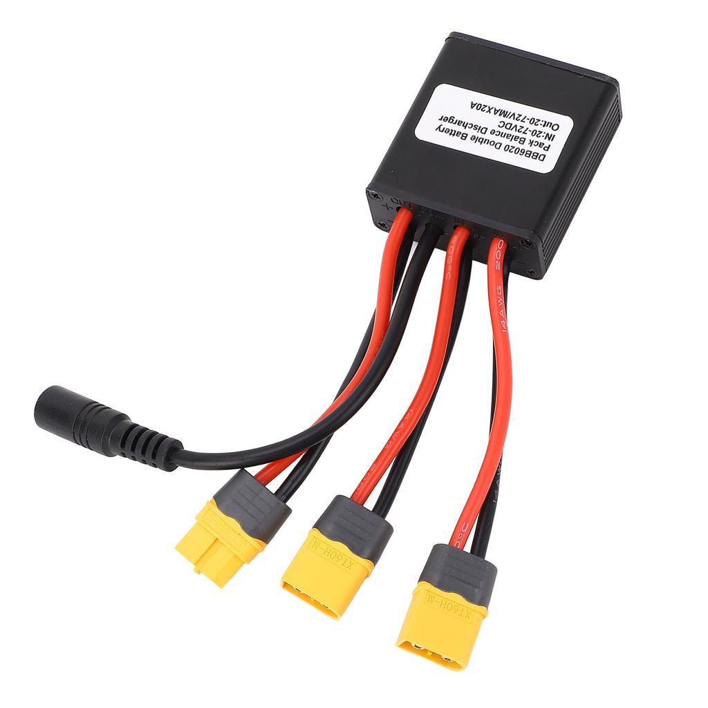 Dual Battery Parallel Module Adapter 20V‑72V Dual Battery Connector Adapter Increase Capacity Battery Discharge