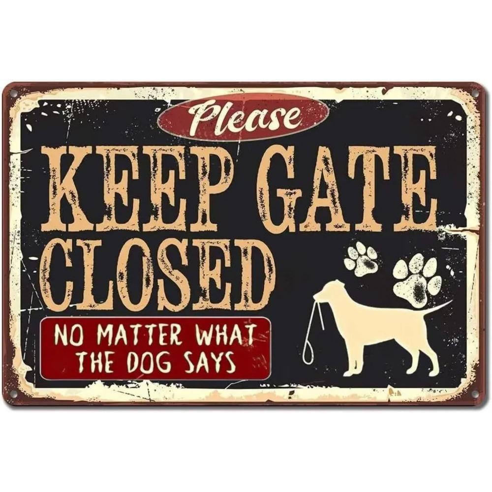 Animal Family Warning Poster On the Wall, Metal Plaque