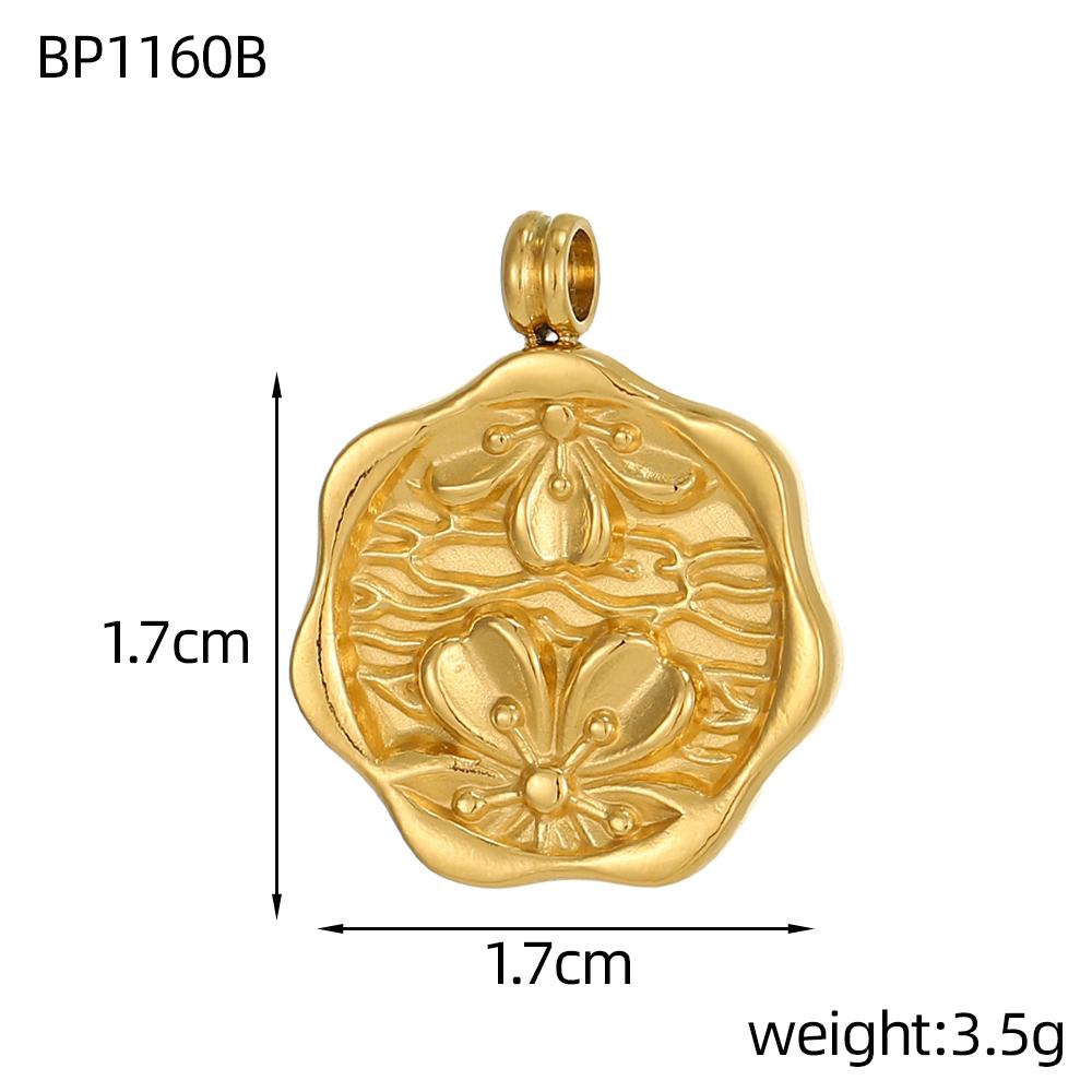 

CARLIDANA Fashion Trend Gold Plated Stainless Steel Accessories Handmade DIY Rose Flower Butterfly Bee Pendants Hollow Charms