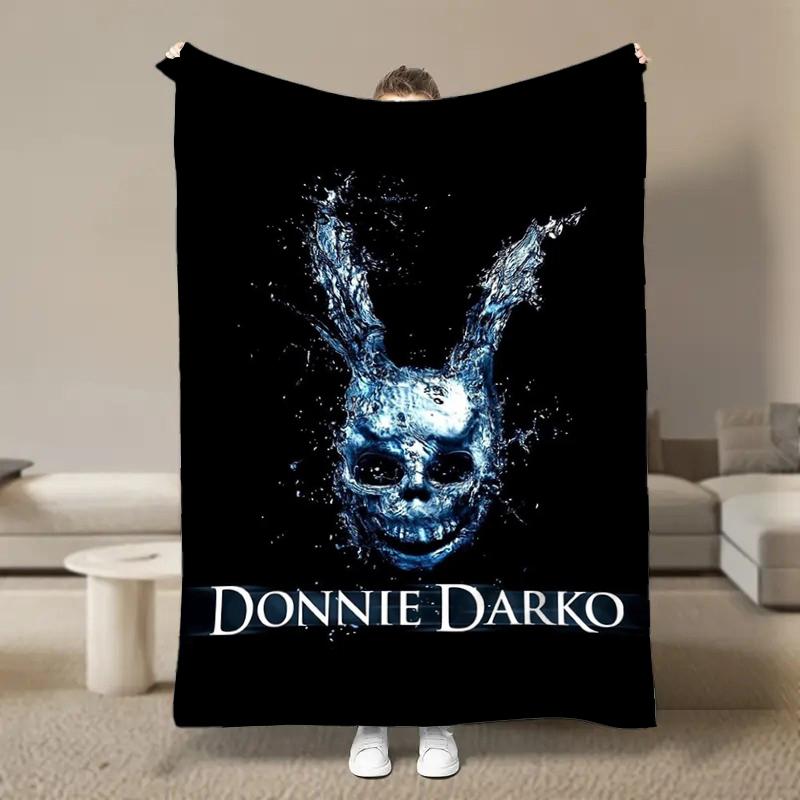 Coperta di Flanella Classico Film Horror Donnie-Darko Morbida per Bambini e Adulti Copriletto Peluche per Divano Plaid Coperta Pranzo per Divano Letto
