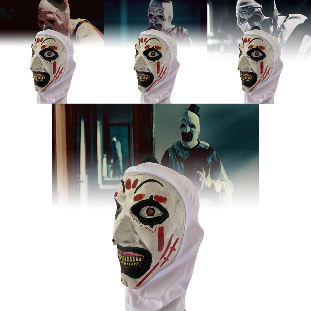 2024 New Clown Mask Headpiece Scary Latex Costume For Halloween And Party Fun