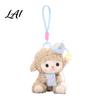 Cute Animal Pendant for Backpack Goodnight Sheep Plush Keychain Sleepy Lamb Stuffed Toy with Nightcap Nursery Decor Hanging Soft Fluffy Bag