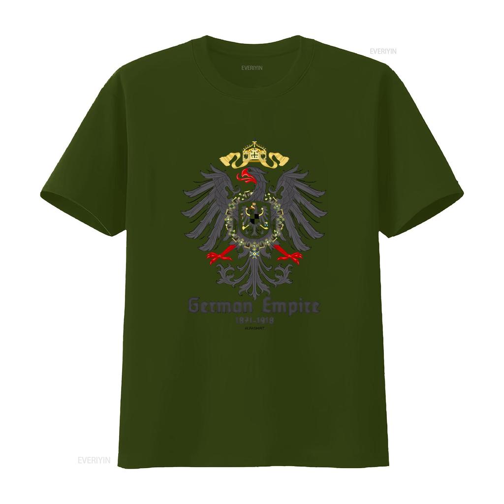 Empire Allemand 1871 1918 T-shirt avec Design Emblème Aigle Allemagne Empereur Reich Guillaume Style Prusse vintage Lavé Respirant