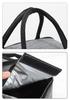 Insulated Solid Color Oxford Cloth Lunch Bag - Portable Bento Bag with Thickened Design and Crossbody Strap for Office Workers