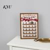 Creative Gift for Friends Wooden Christmas Countdown Calendar, 25 Days Advent Calendar Sign with Sturdy Garden Hanging Movable Wreath Marker,