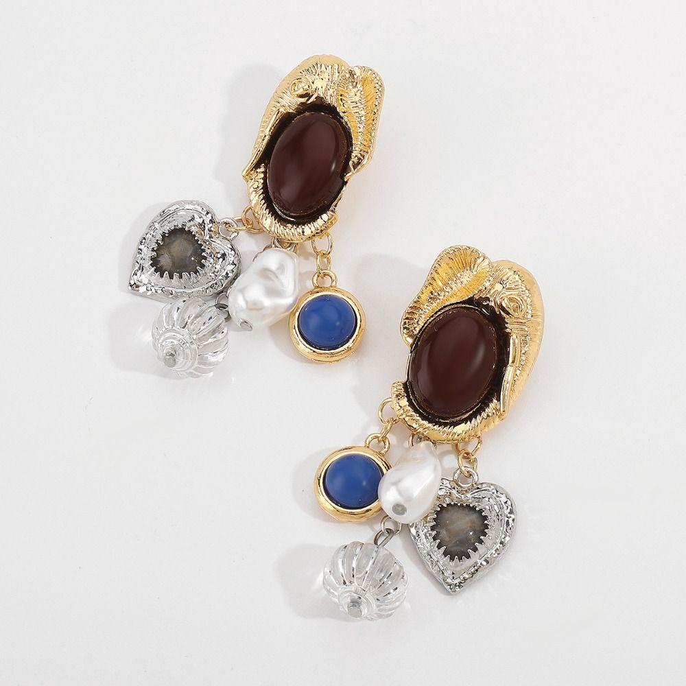 Literature Collarbone Chain Personality Vintage Earring Punk Multi Pendant Chain Necklace Autumn