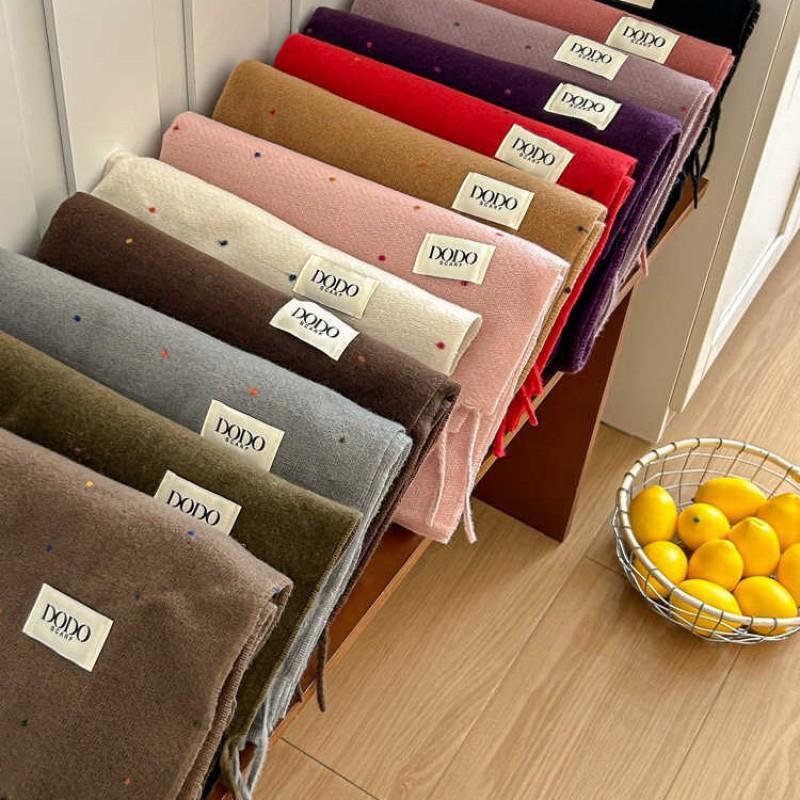 Womens Winter Warm Knitted Scarf With Mohair Blend Soft Shawl Students Casual Wear