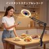 Diyife Foldable LED Ring Light with Ideal for Overhead Tabletop Selfie Actress Reading Photography 3 Lighting 10 Dimming Smartphone Ideal for Video