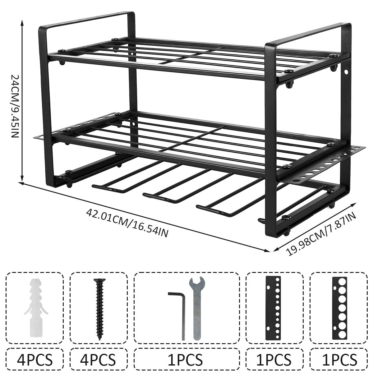 

Стойка-органайзер для электроинструмента, настенное крепление, держатель для электродрели, мощный органайзер для хранения отверток для мастерской/гаража