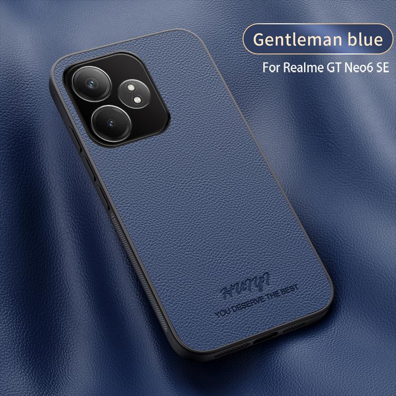 Luxury Business Leather Soft Frame Magnetic Cover For Realme GT 6 GT6 GT 6T GT6T Neo6 SE Neo 6 SE Phone Cases Capa