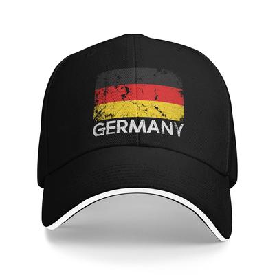 Deutschland Flag of German Baseball Cap Couple Women Print Trucker Hat Summer Y2k Retro Outdoor Gym Breathable Snapback Cap