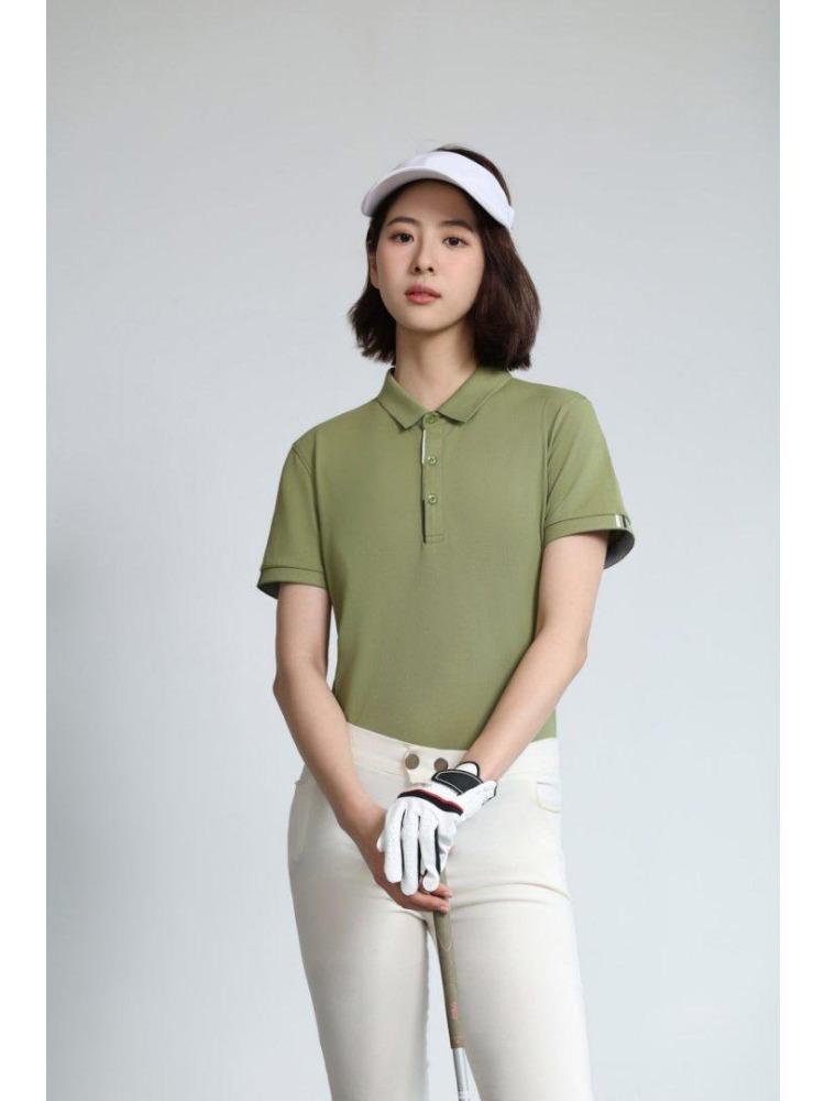 Solid Color T-Shirt Summer Men's and Women's Lapel Short Sleeve YG-188