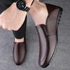 Men's shoes 2025 summer new trend flat-bottomed foot two wear stepping on heels leather shoes fashion outdoor business casual shoes men