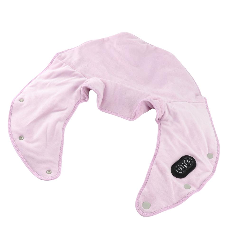 Heated Neck Shoulder Wrap Comfortable Massage Temperature Control Warm Neck Electric Heating Pad for Ache Relief Purple