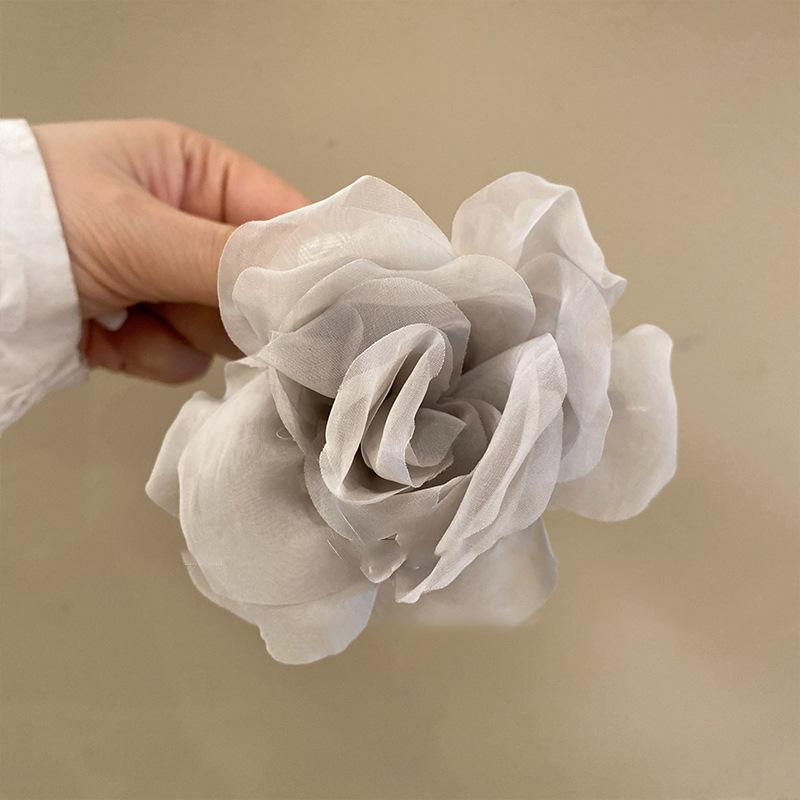 Acrylstoff Netz doppelseitige Blumenspange, modisches Temperament, Krallengreifer, vielseitiger Pendler-Kopfschmuck, Haarschmuck, gehobenes Gefühl