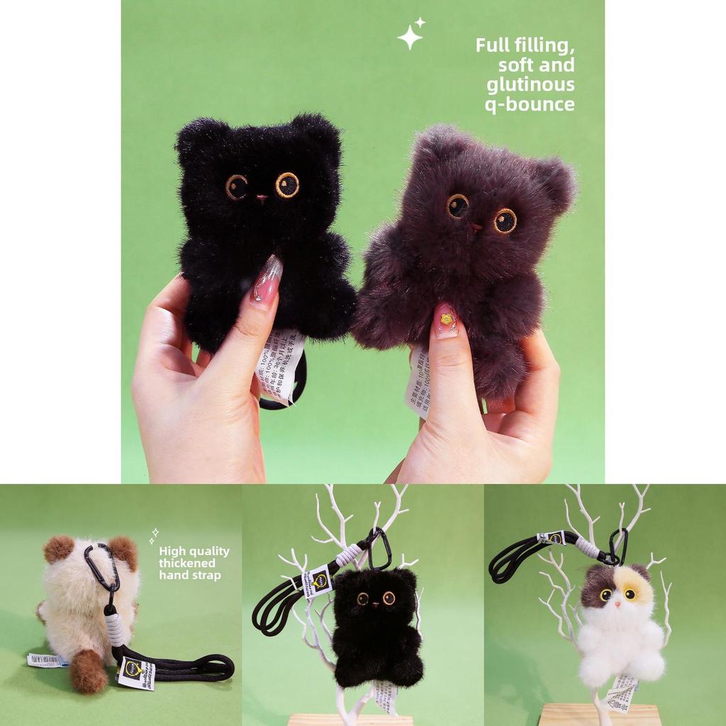 Siamesische Katze Plüsch Schlüsselanhänger Mit Weicher Polyesterfaser Für Taschen Dekoration Geschenk Für Katzenliebhaber