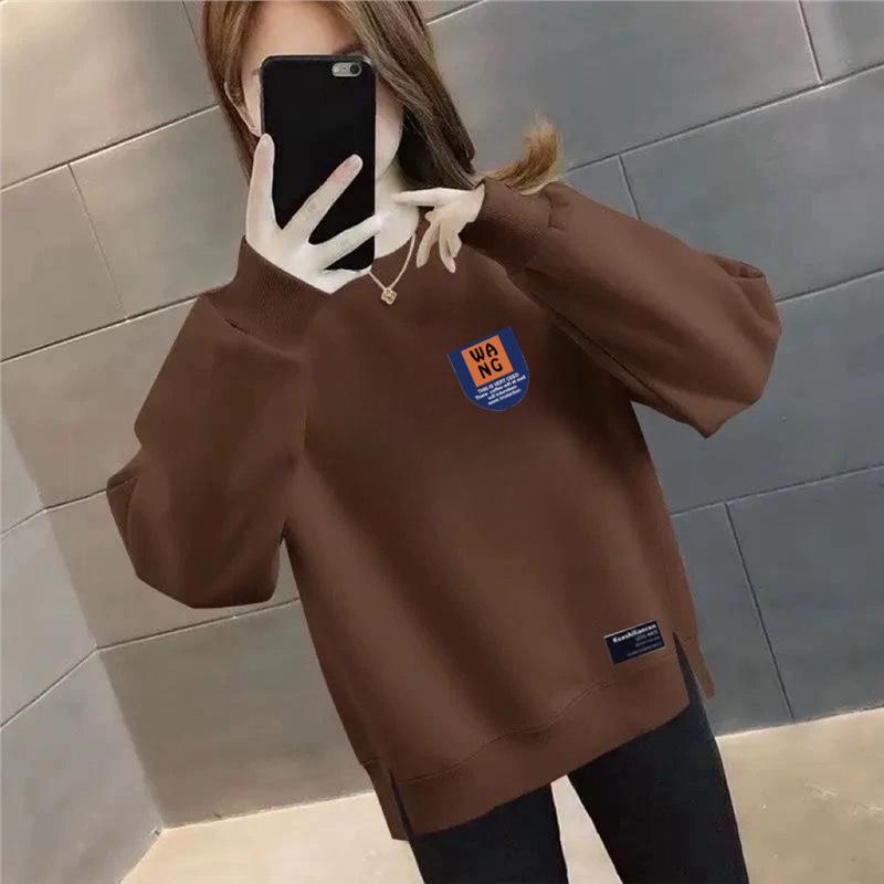 

Женская толстая бархатная футболка с длинным рукавом для базового слоя для женщин среднего и пожилого возраста 2XL (140-160 catties)